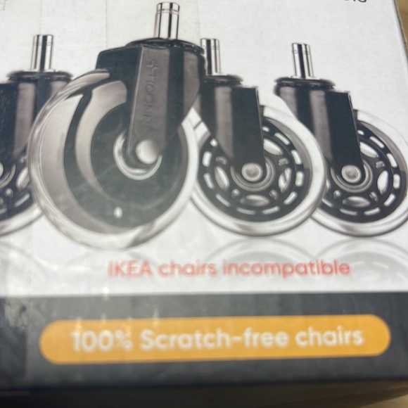 NWT TICONN Office Chair Caster Wheels Set of 5 - Picture 8 of 16